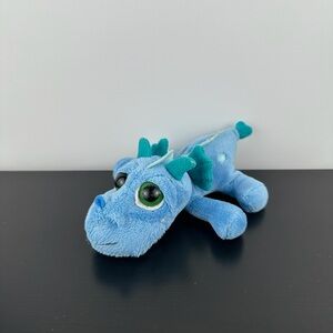 Russ Berrie Lil Peepers Scorch Blue Dragon 7โ Big Green Eyes Plush Peeper